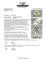 Estate 18K W Gold 2.67ct Peridot & 0.29ctw G-H/SI1-2 Diamond Ring