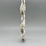 Estate SS CZ Graduated Station Necklace