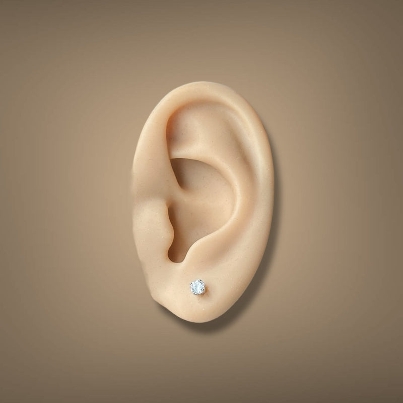 Estate 14K W Gold 0.28ctw Diamond Stud Earrings