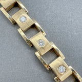 Estate 14K Y Gold 2.20ctw F/SI1-2 Diamond Link Bracelet