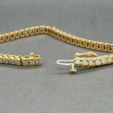 Estate 14K Y Gold 2.38ctw I-J/SI2-I1 Diamond Tennis Bracelet