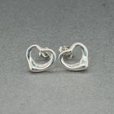 Estate Tiffany & Co. Peretti SS 14 Open Heart Stud Earrings