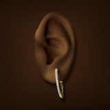 14K Y Gold 0.38ctw Diamond Hoop Earrings