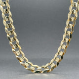 Estate 10K Y Gold 9.0mm 22” Curb Link Chain