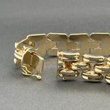 Estate 14K Y Gold Stampado Bracelet