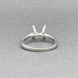 Estate 14K W Gold 4 Prong Eng. Mounting Ring