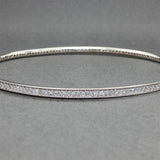 Estate 14K W Gold 1.03ctw G-H/SI2-I1 Diamond Bangle Bracelet