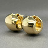 Estate 18K Y Gold 20.77mm Wide Huggie Earrings