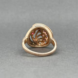 Estate Bague « Art Modern » en or 14 carats R, rubis 0,24 carat et diamant 0,17 carat au total