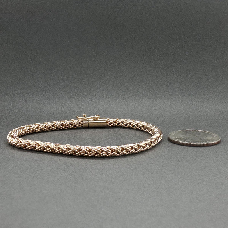 Estate 14K Y Gold 4.30mm Wheat Bracelet