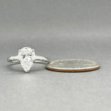 Estate 850 Platinum CZ Eng. Ring