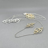 Estate Frederic Duclos YGP Interlocking Textured Circles 34” Necklace