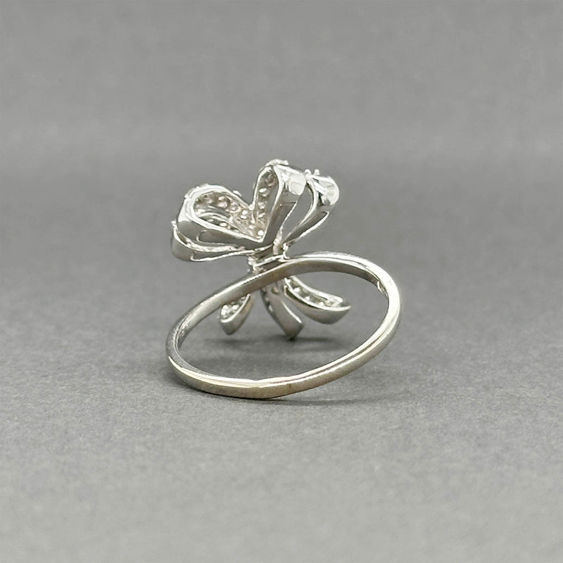 Estate 14K W Gold 0.26ctw H-I/SI1-2 Diamond Bow Ring