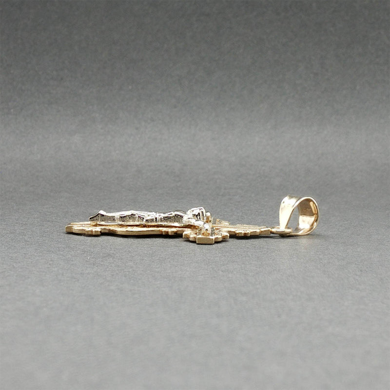 Estate 14K TT Gold Crucifix Pendant