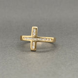 Estate 14K Y Gold 0.34ctw G/VS2-SI1 Diamond Cross Ring