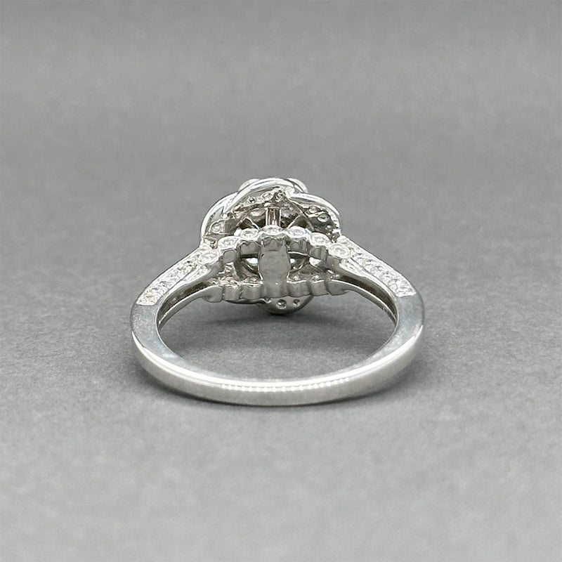 Estate 14K W Gold 1.05ctw Diamond Eng. Ring