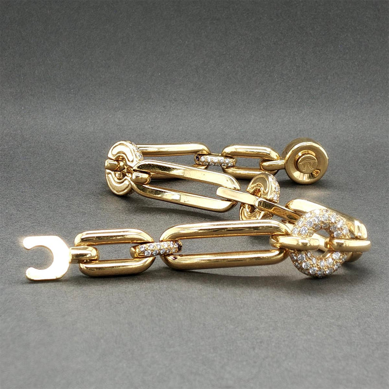 Estate Movado 18K Y Gold 1.54ctw Diamond Bracelet