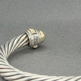 Estate David Yurman SS 14 7mm Classic Cable Cuff Bracelet