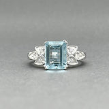 Estate 14K W Gold 2.03ct Aquamarine & 0.06ctw Diamond Ring