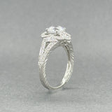 Estate 14K W Gold 0.44ctw G-H/SI1-2 Diamond Mounting Ring