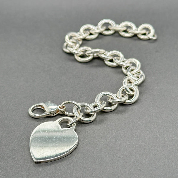 Estate Tiffany & Co. SS Heart Tag Bracelet