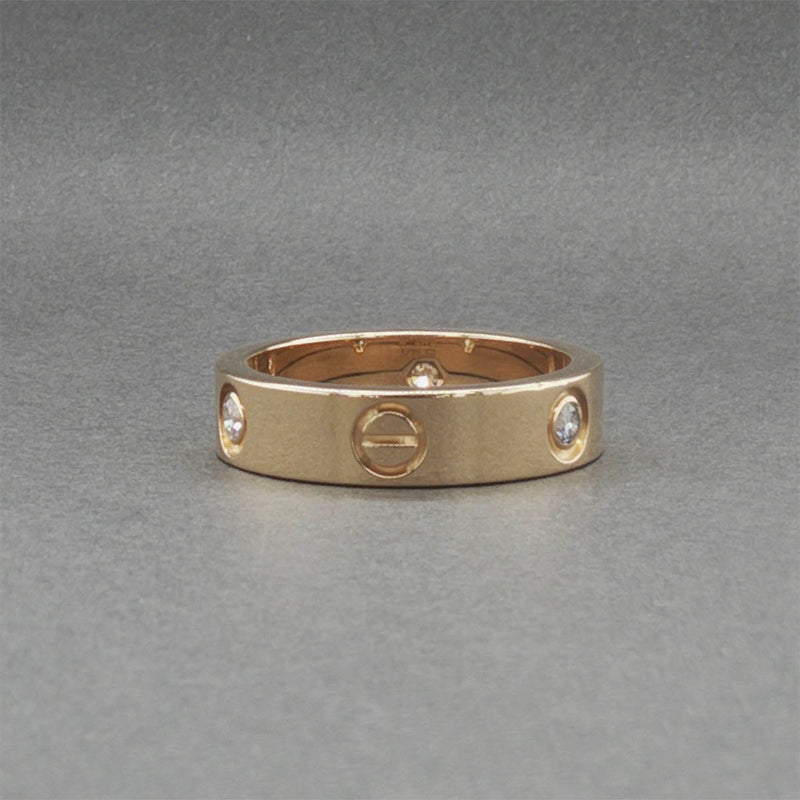 Estate Cartier 18K Y Gold Love Classic 0.22ctw Diamond Ring