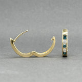 Estate 14K Y Gold 0.53ctw Fancy Blue-H/SI1-2 Diamond Huggie Earrings