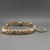 Estate 14K Y Gold Stampado Bracelet
