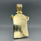 Estate 10K Y Gold 3.86ctw Diamond Jesus Pendant