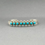 Estate SS Turquoise Cuff Bracelet