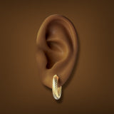 Estate 14K Y Gold Twisted Hoop Earrings