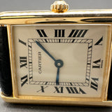 Estate Cartier 18K Y Gold Tank Women’s Quartz Watch Ref#11402
