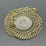 Estate 14K Y Gold 3.39mm 25.5” Curb Link Chain