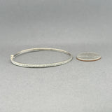 Estate 14K W Gold 0.45ctw I-J/SI2-I1 Diamond Bangle Bracelet