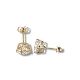 14K Y Gold 3.00ctw F/VS1 Lab-Created Diamond Basket Set Earrings