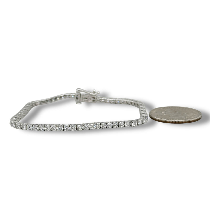 SS 4ct F-G/VS2 Lab Created Diamond Tennis Bracelet