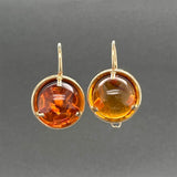 Estate 14K Y Gold 7.20ctw Amber Drop Earrings