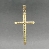 Estate 14K Y Gold 34.60mm Cross Pendant