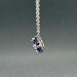Estate Judith Ripka SS Amethyst Necklace