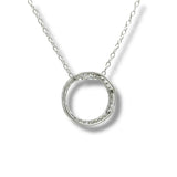 SS 0.25ct F-G/VS2 Lab Created Diamond Circle Pendant