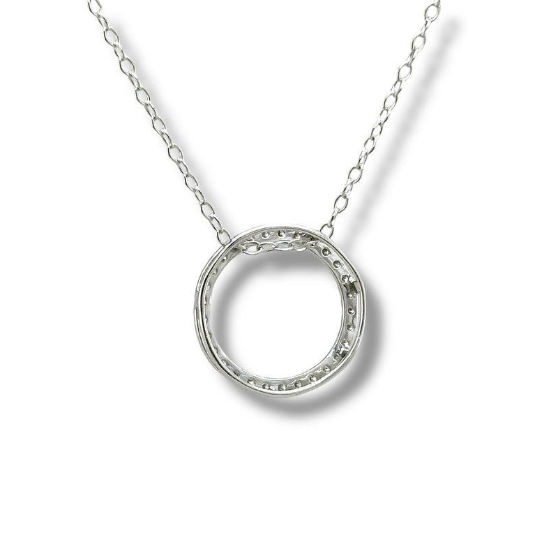 SS 0.25ct F-G/VS2 Lab Created Diamond Circle Pendant