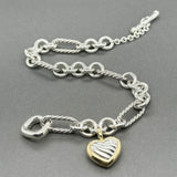 Estate David Yurman SS 18 Heart Cable Collectibles Bracelet