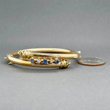 Estate 14K Y Gold 0.33ctw Sapphire & 0.13ctw Diamond Bracelet