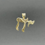 Estate 14K Y Gold Chai Pendant