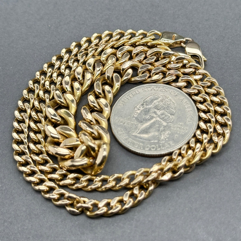 Estate 14K Yellow Gold 18.25” Graduated Curb Link Chain – Walter Bauman ...
