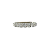 14K W Gold 2.00ctw G/I1 7 Round Diamond Ring