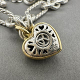 Estate David Yurman SS 18 Heart Cable Collectibles Bracelet