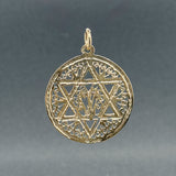 Estate 14K Y Gold 33.6mm Star of David Filigree Pendant