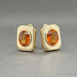 Estate 14K Y Gold Citrine Earrings
