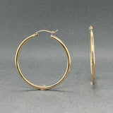 Estate 14K Y Gold 36.4mm Hoop Earrings